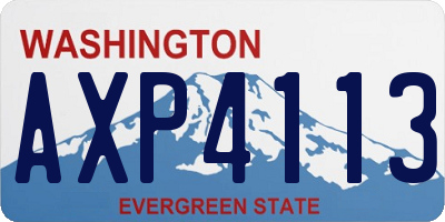 WA license plate AXP4113