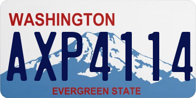 WA license plate AXP4114