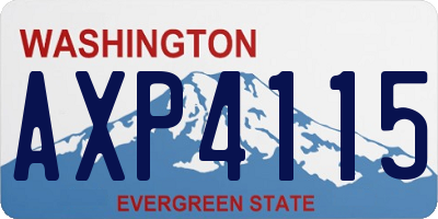 WA license plate AXP4115