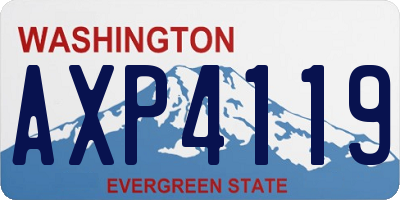 WA license plate AXP4119