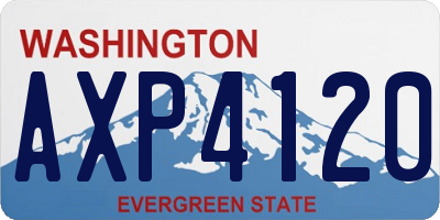 WA license plate AXP4120