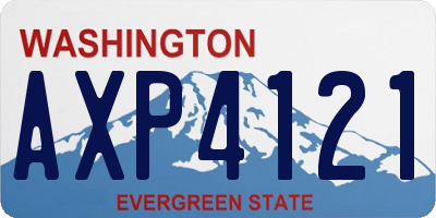 WA license plate AXP4121
