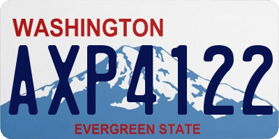 WA license plate AXP4122