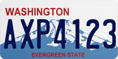 WA license plate AXP4123