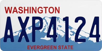 WA license plate AXP4124