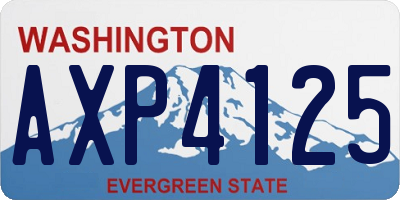 WA license plate AXP4125