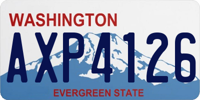 WA license plate AXP4126