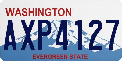 WA license plate AXP4127
