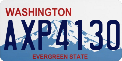 WA license plate AXP4130