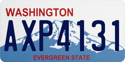 WA license plate AXP4131
