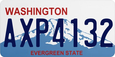 WA license plate AXP4132
