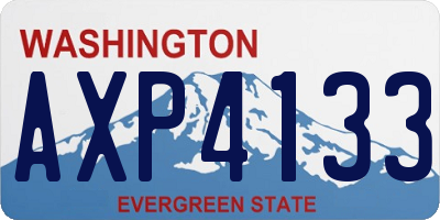 WA license plate AXP4133