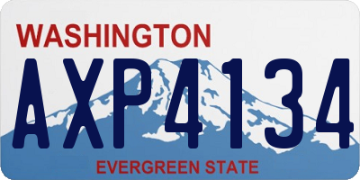 WA license plate AXP4134