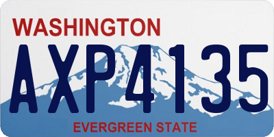 WA license plate AXP4135