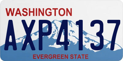 WA license plate AXP4137