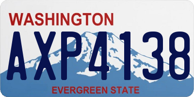 WA license plate AXP4138