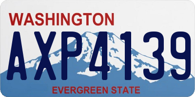 WA license plate AXP4139