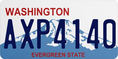 WA license plate AXP4140