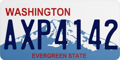 WA license plate AXP4142