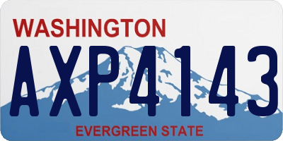 WA license plate AXP4143