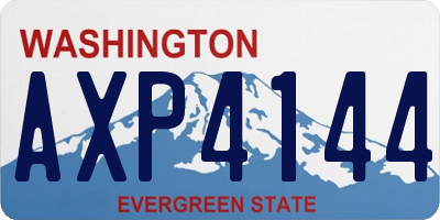 WA license plate AXP4144