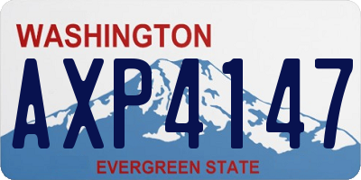WA license plate AXP4147