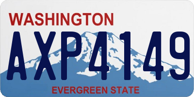 WA license plate AXP4149