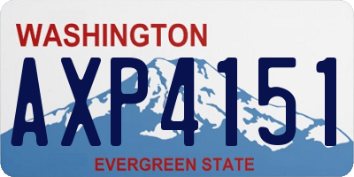 WA license plate AXP4151