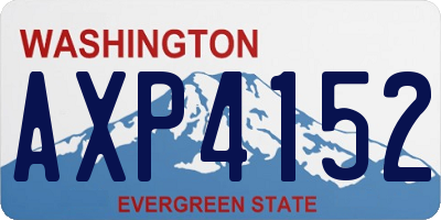 WA license plate AXP4152