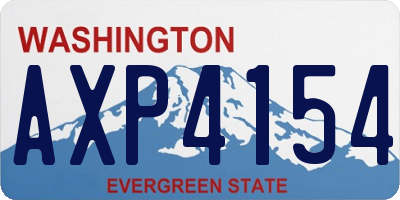 WA license plate AXP4154