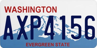 WA license plate AXP4156