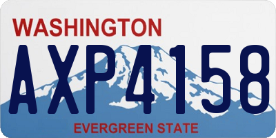 WA license plate AXP4158