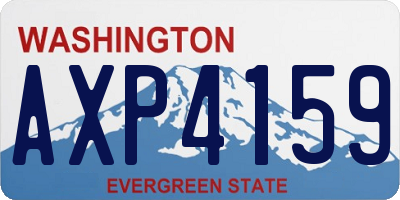 WA license plate AXP4159