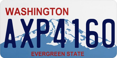 WA license plate AXP4160