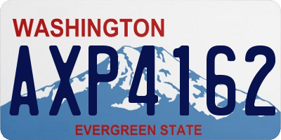 WA license plate AXP4162