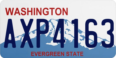 WA license plate AXP4163