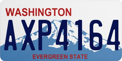 WA license plate AXP4164