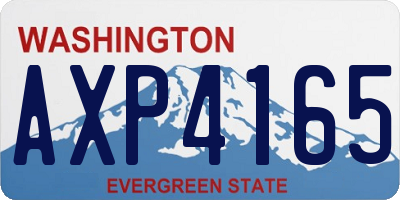 WA license plate AXP4165