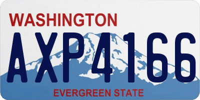 WA license plate AXP4166