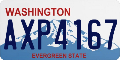 WA license plate AXP4167