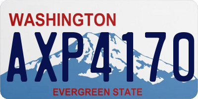 WA license plate AXP4170