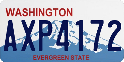 WA license plate AXP4172