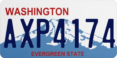 WA license plate AXP4174