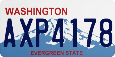 WA license plate AXP4178