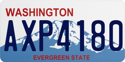 WA license plate AXP4180