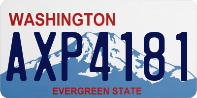 WA license plate AXP4181