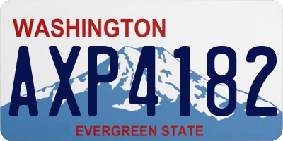 WA license plate AXP4182
