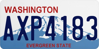 WA license plate AXP4183