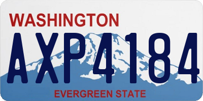 WA license plate AXP4184