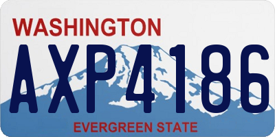 WA license plate AXP4186